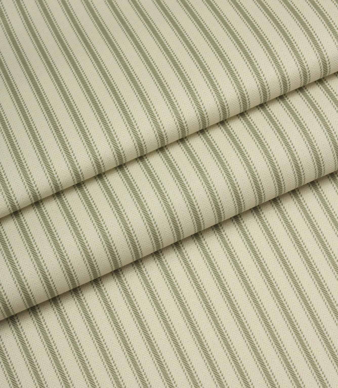 JF Ticking Lining Fabric / Sage | Just Fabrics