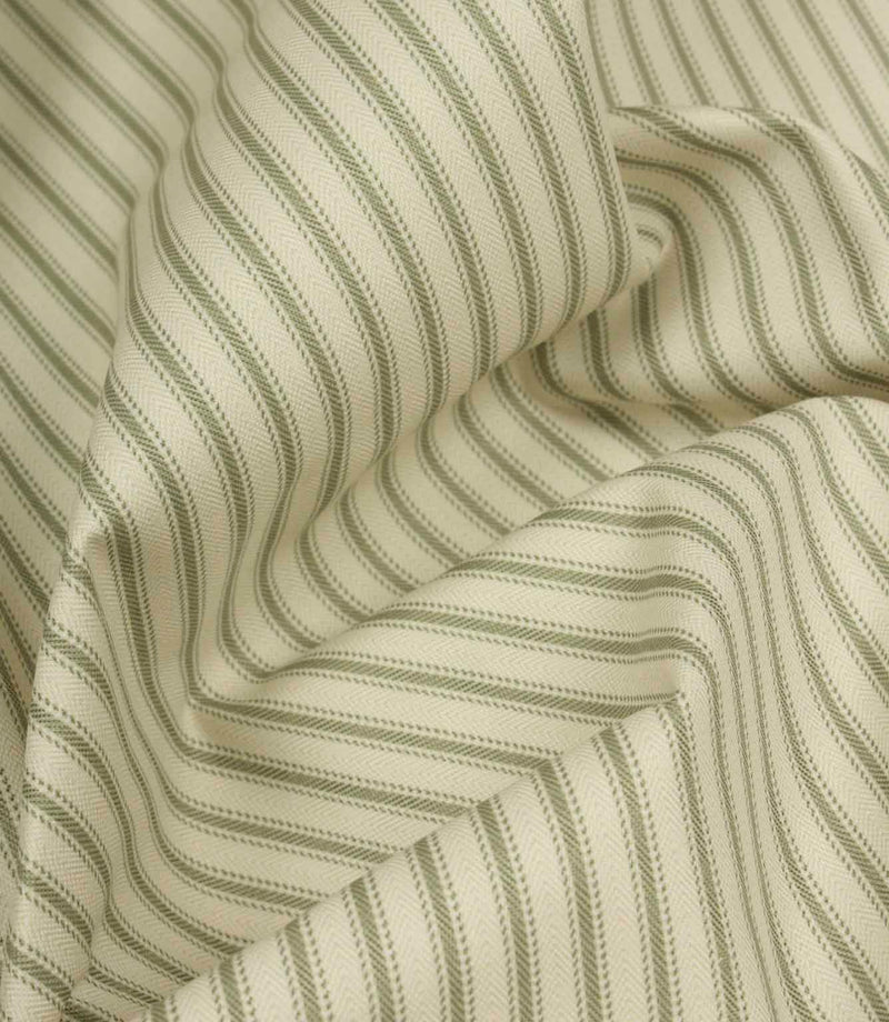 JF Ticking Lining Fabric / Sage | Just Fabrics