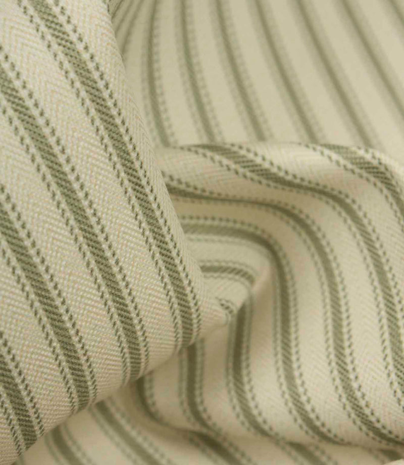 JF Ticking Lining Fabric / Sage | Just Fabrics