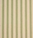 Close-up of ivory herringbone weave fabric featuring soft warm green ticking stripes and textured detailing.