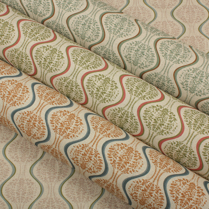 Linmere Design Code Linmere Fabric / Burnt Orange / Indigo – Just Fabrics