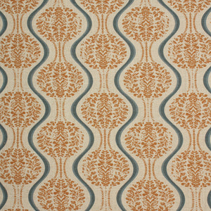 Linmere Fabric / Burnt Orange / Indigo