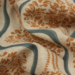 Linmere Fabric / Burnt Orange / Indigo