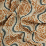 Linmere Fabric / Burnt Orange / Indigo