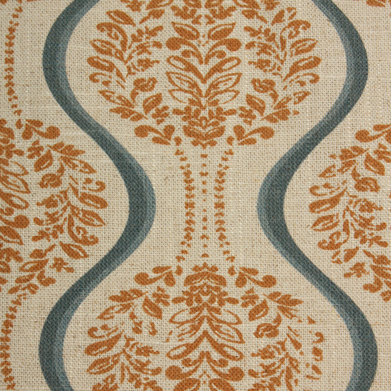 Linmere Design Code Linmere Fabric / Burnt Orange / Indigo – Just Fabrics