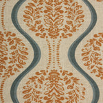 Linmere Fabric / Burnt Orange / Indigo