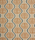 Linmere Fabric / Burnt Orange / Indigo