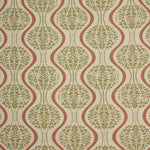 Linmere Fabric / Sage Green / Red