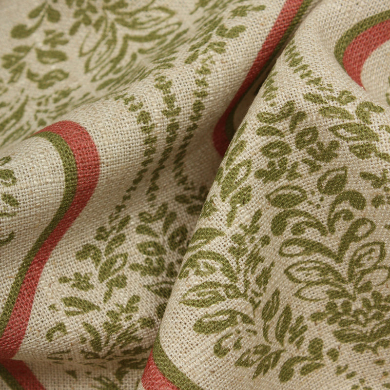 Linmere Design Code Linmere Fabric / Sage Green / Red – Just Fabrics