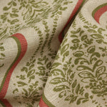 Linmere Fabric / Sage Green / Red
