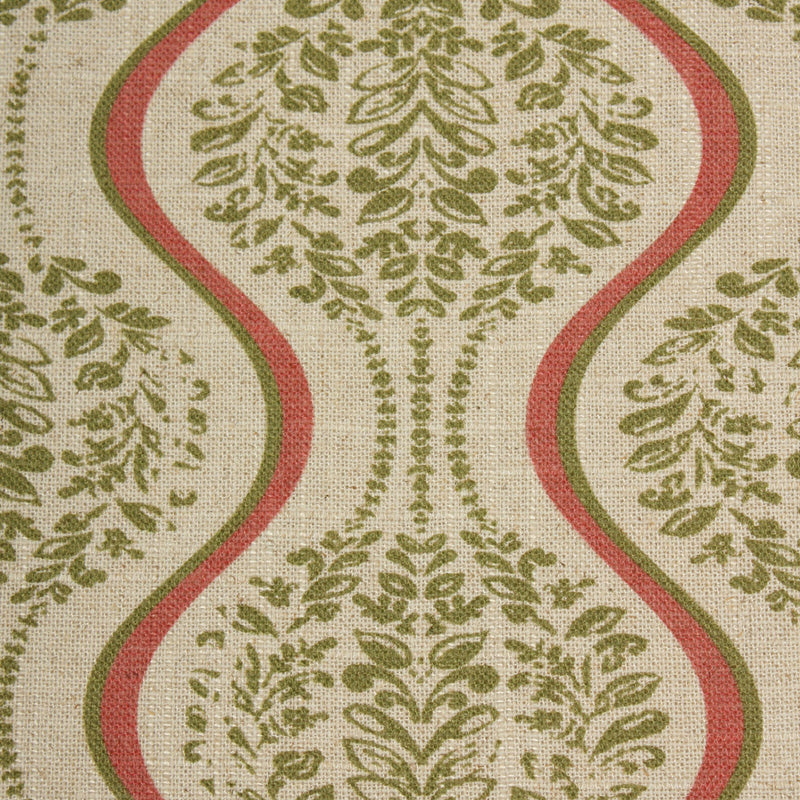 Linmere Design Code Linmere Fabric / Sage Green / Red – Just Fabrics