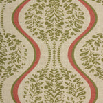 Linmere Fabric / Sage Green / Red
