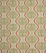Linmere Fabric / Sage Green / Red