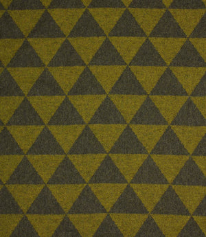 Wool Chevron Fabric / Green / Grey