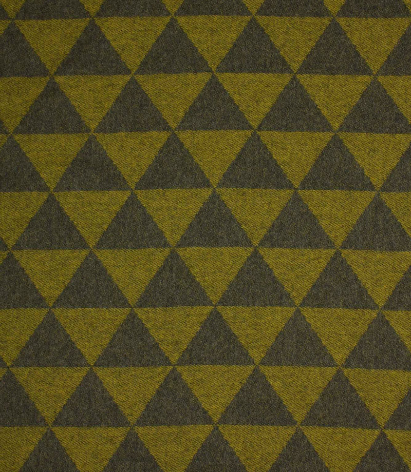 Wool Chevron Fabric / Green / Grey | Just Fabrics