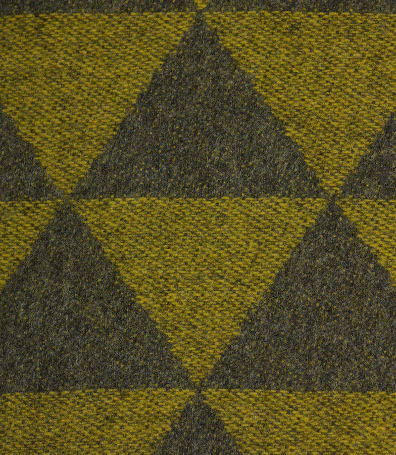 Wool Chevron Fabric / Green / Grey | Just Fabrics