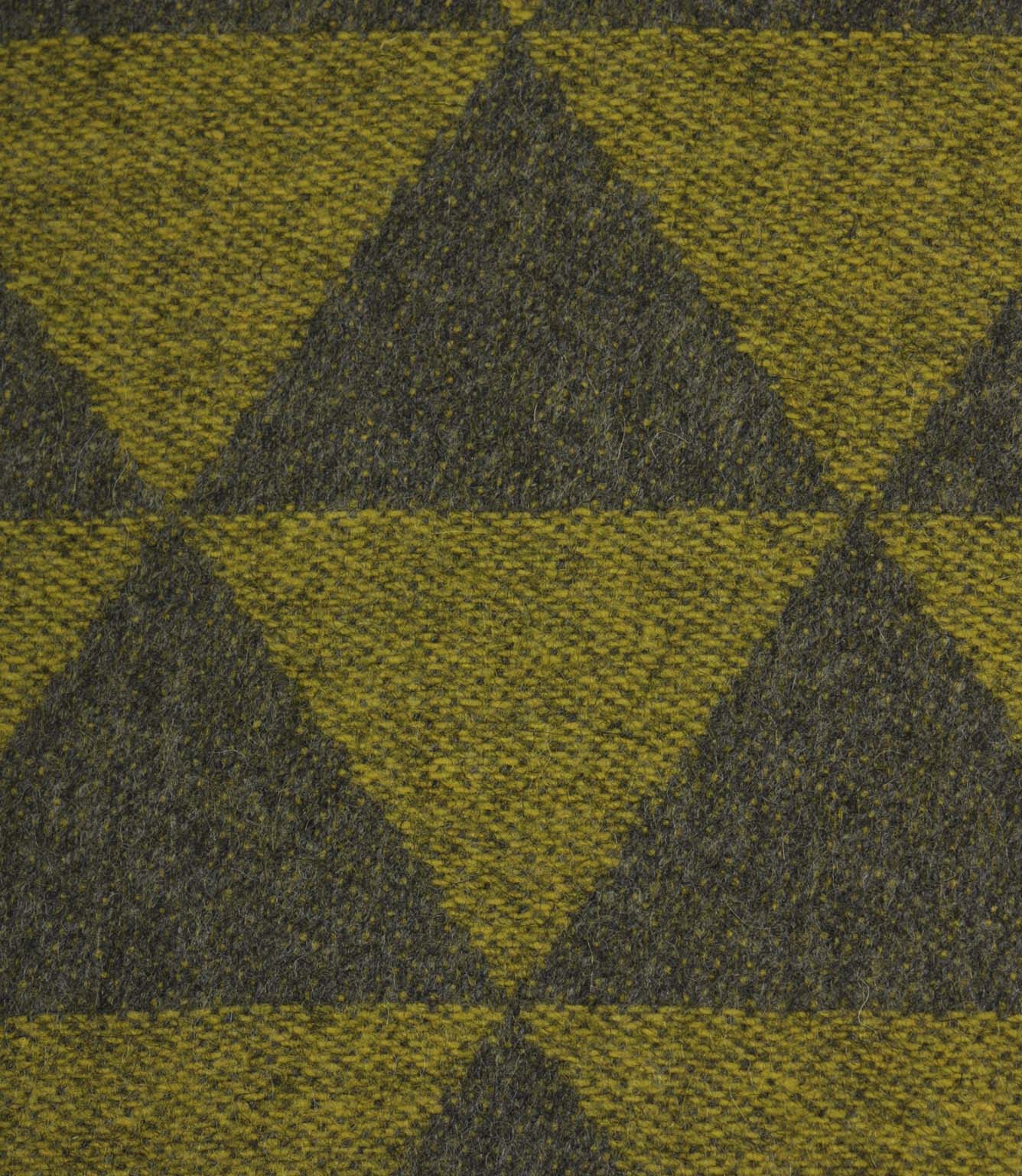 Wool Chevron Fabric / Green / Grey | Just Fabrics