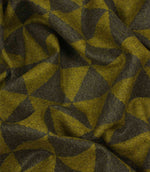 Wool Chevron Fabric / Green / Grey | Just Fabrics