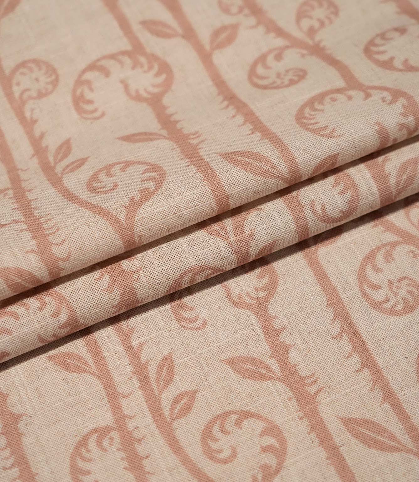 Little Bracken Natural Fabric / Blush