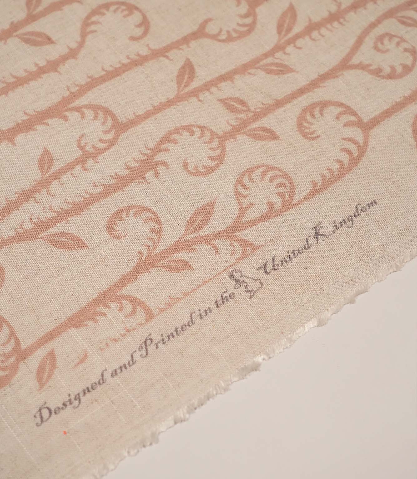 Little Bracken Natural Fabric / Blush