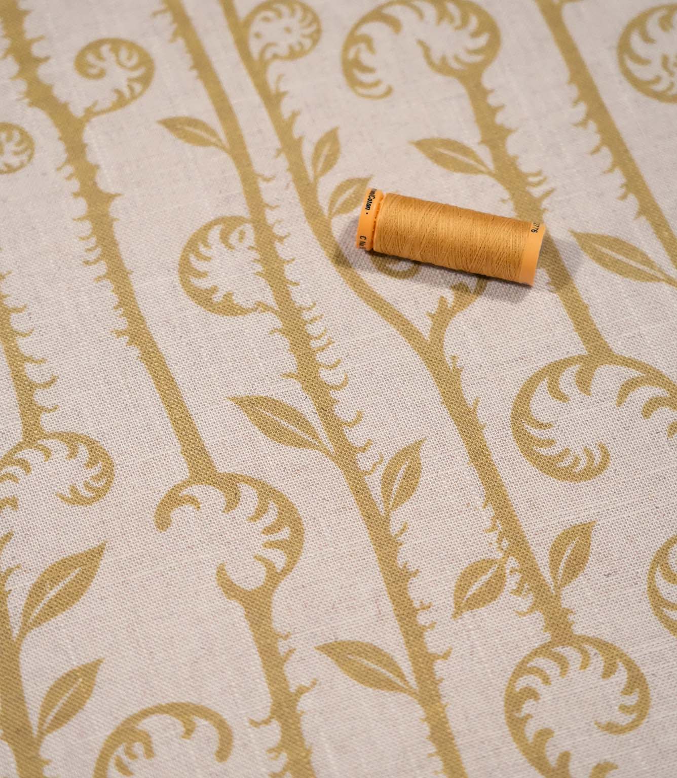 Little Bracken Natural Fabric / Gold