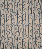 Little Bracken Natural Fabric / Indigo