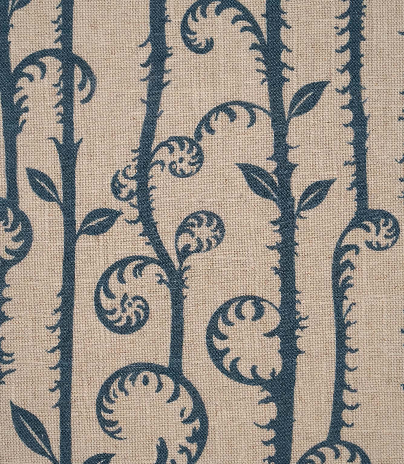 Little Bracken Natural Fabric / Indigo