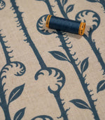 Little Bracken Natural Fabric / Indigo