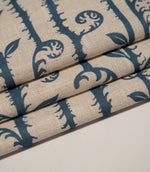 Little Bracken Natural Fabric / Indigo