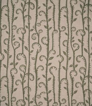 Little Bracken Natural Fabric / Olive Green