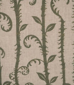 Little Bracken Natural Fabric / Olive Green
