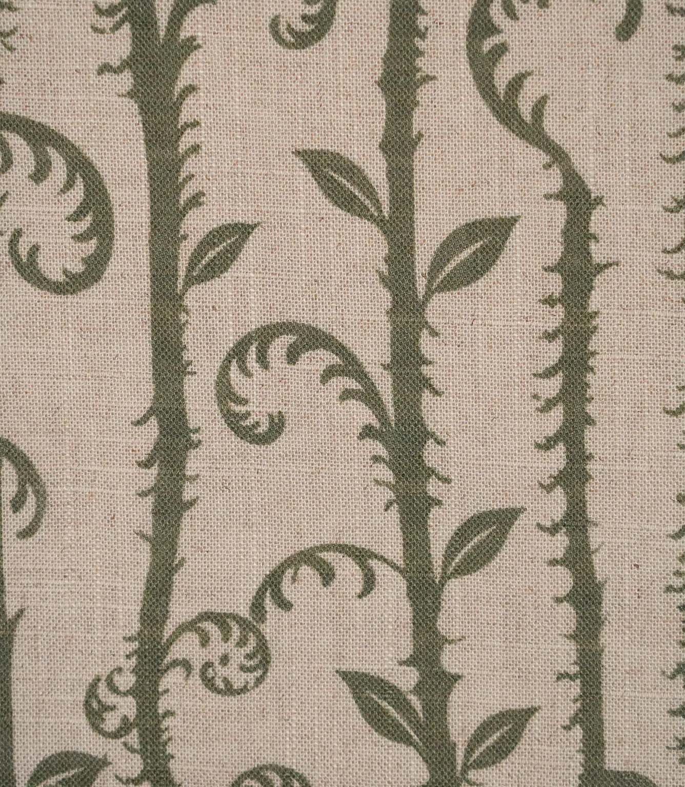 Little Bracken Natural Fabric / Olive Green