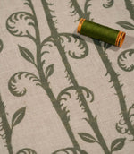 Little Bracken Natural Fabric / Olive Green