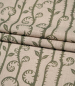Little Bracken Natural Fabric / Olive Green