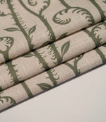 Little Bracken Natural Fabric / Olive Green