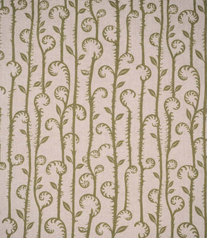 Little Bracken Natural Fabric / Sage Green