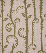 Little Bracken Natural Fabric / Sage Green