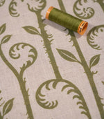 Little Bracken Natural Fabric / Sage Green
