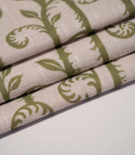 Little Bracken Natural Fabric / Sage Green