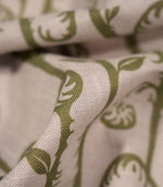 Little Bracken Natural Fabric / Sage Green