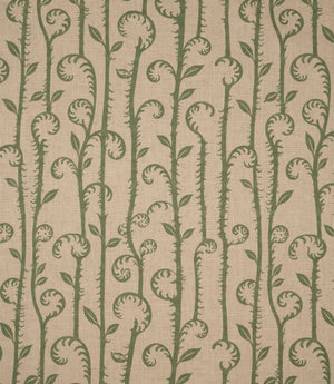 Little Bracken Natural Fabric / Apple Green