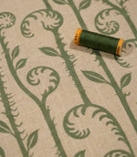 Little Bracken Natural Fabric / Apple Green