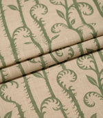 Little Bracken Natural Fabric / Apple Green