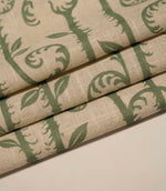 Little Bracken Natural Fabric / Apple Green