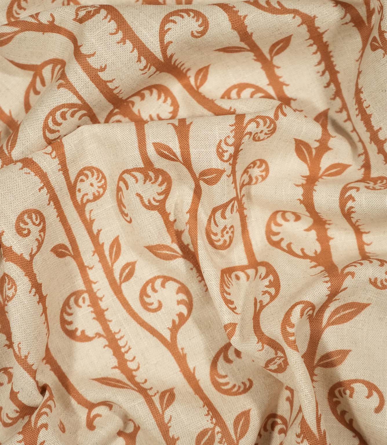 Little Bracken Natural Fabric / Rust