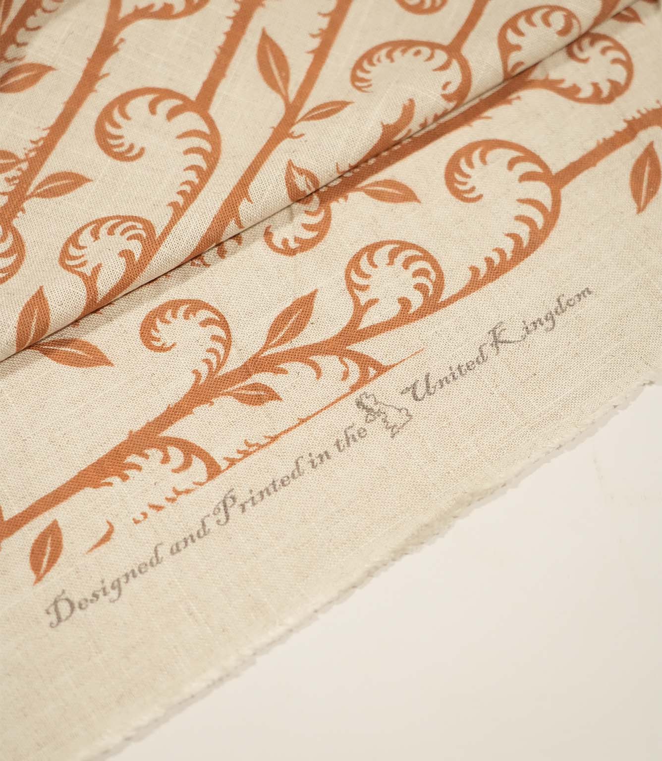 Little Bracken Natural Fabric / Rust