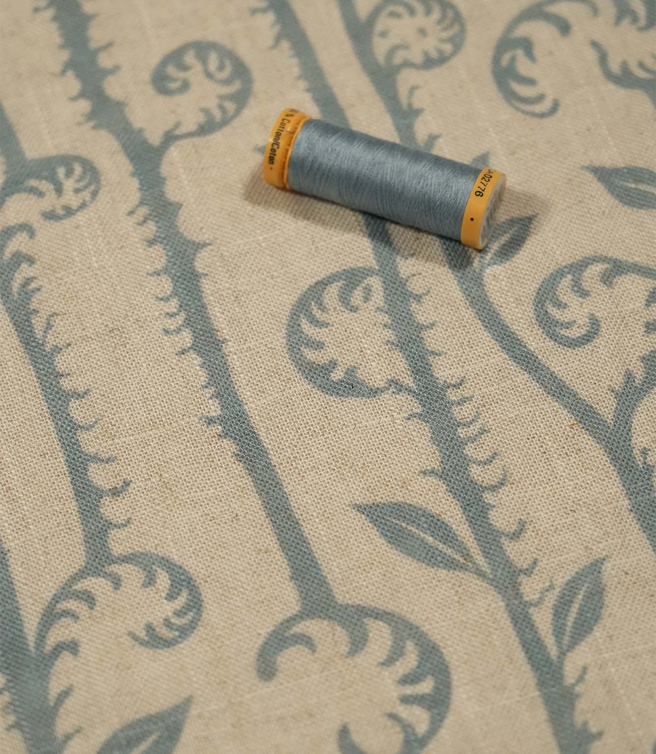 Little Bracken Natural Fabric / Steel Blue