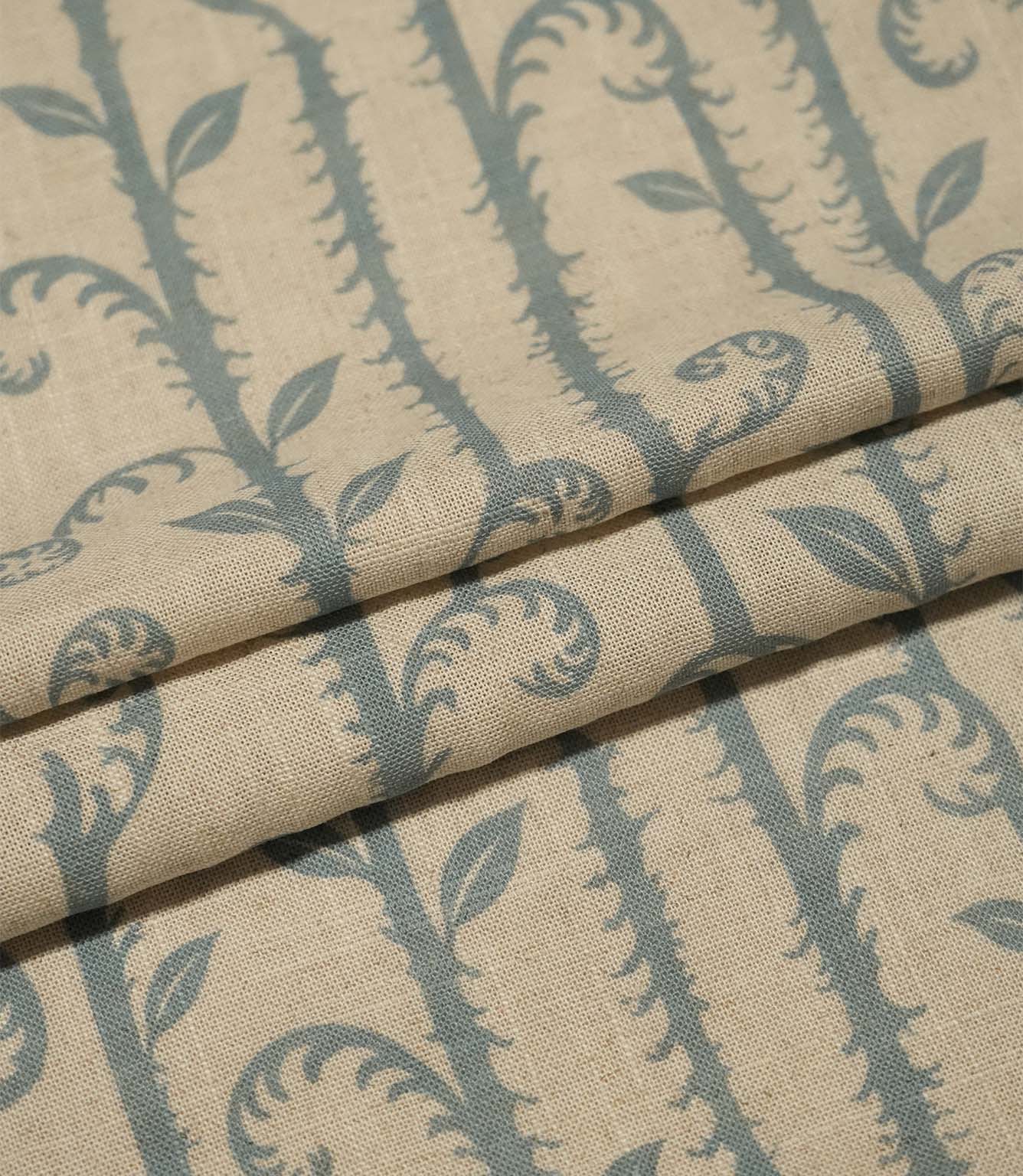 Little Bracken Natural Fabric / Steel Blue