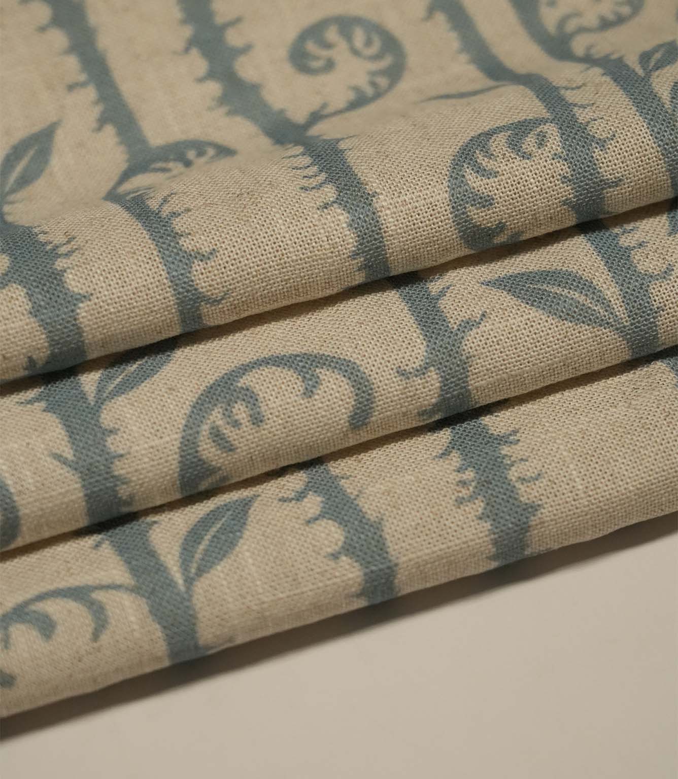 Little Bracken Natural Fabric / Steel Blue