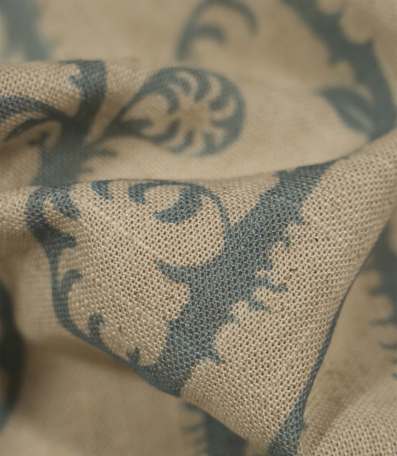 Little Bracken Natural Fabric / Steel Blue